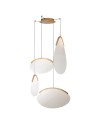 OASIS * LÁMPARA LED 54W ORO - 4 COLGANTES - DIMABLE TRIAC